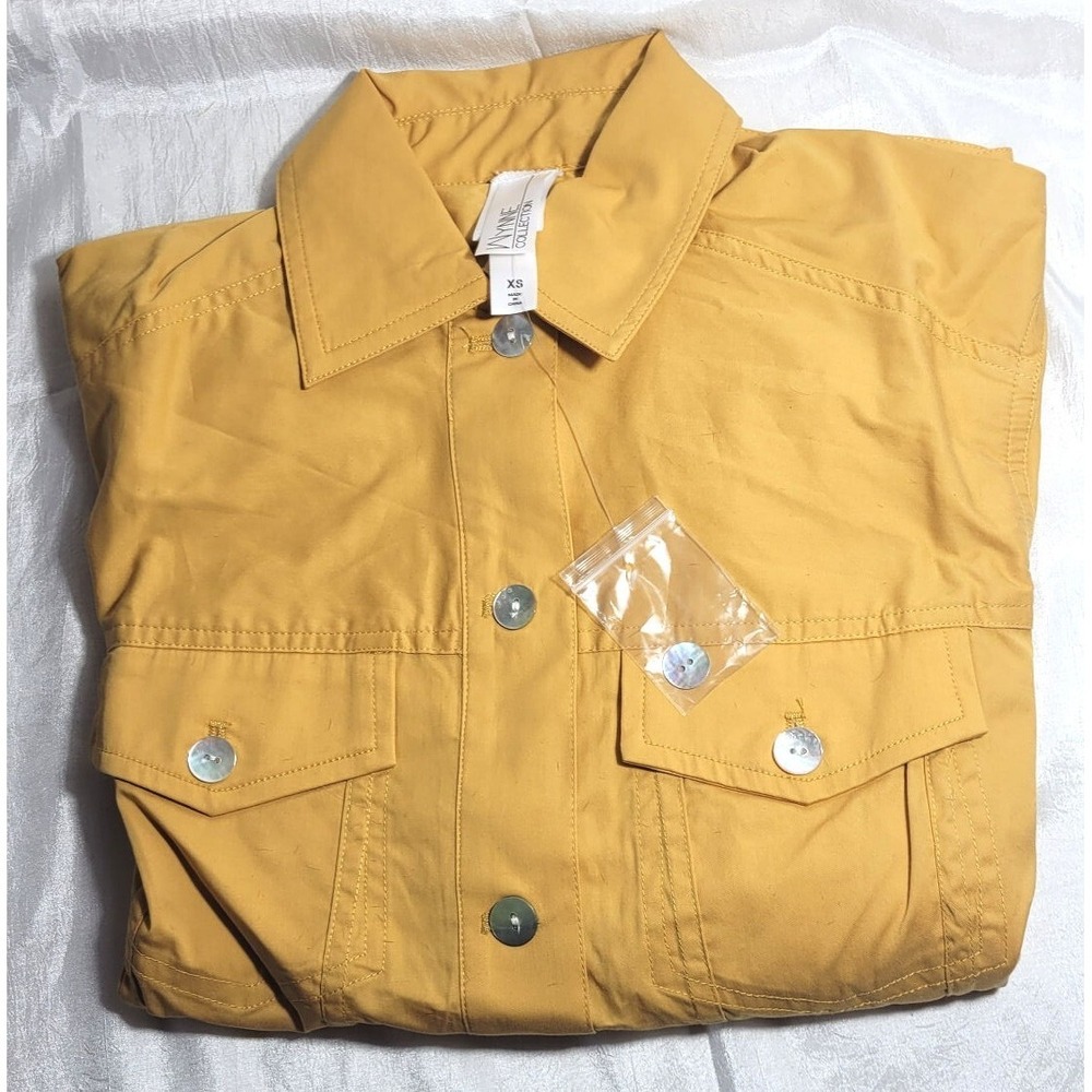 Wynne Layers Winne Collection Cotton Poplin Jean-Style Jacket Shirt - Mustard XS